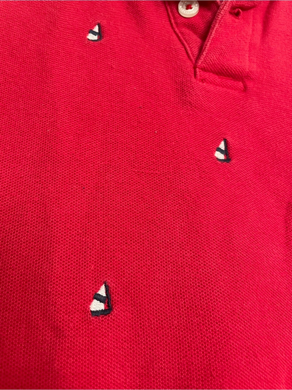 Kitestrings by Hartstrings 3T Boys Red Sailboat Embroidered Polo Shirt - Picture 4 of 8